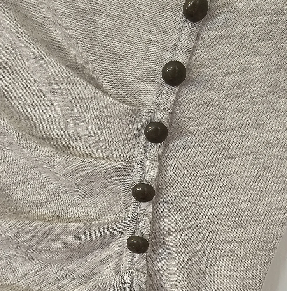Stylish Ruched Button Blouse - Picture 3 of 8